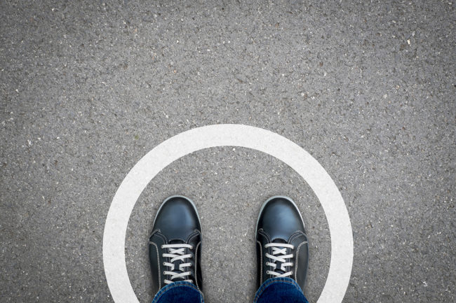 feet in a circle demonstrating Understanding Your Boundaries