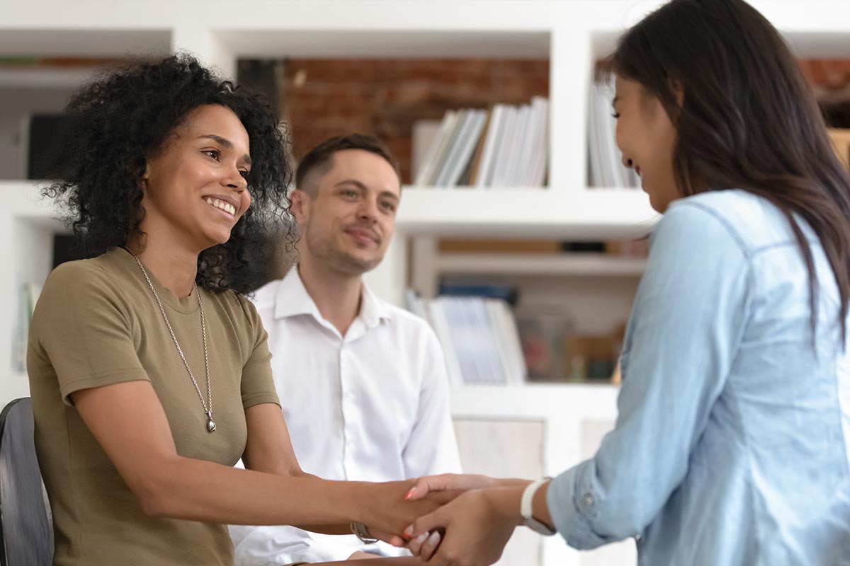 a woman is introduced to an outpatient rehab