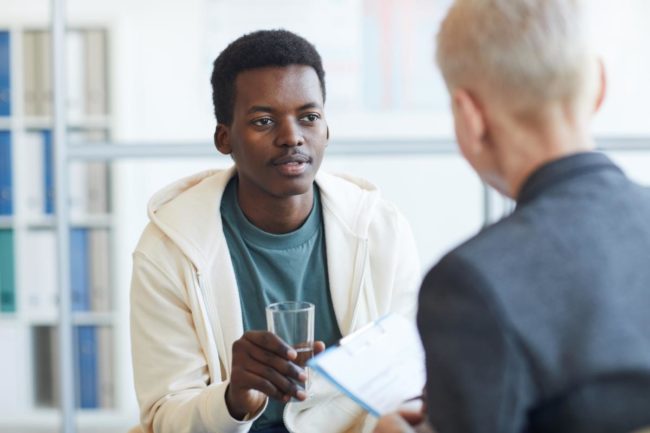 person discovering the treatment options for meth addiction