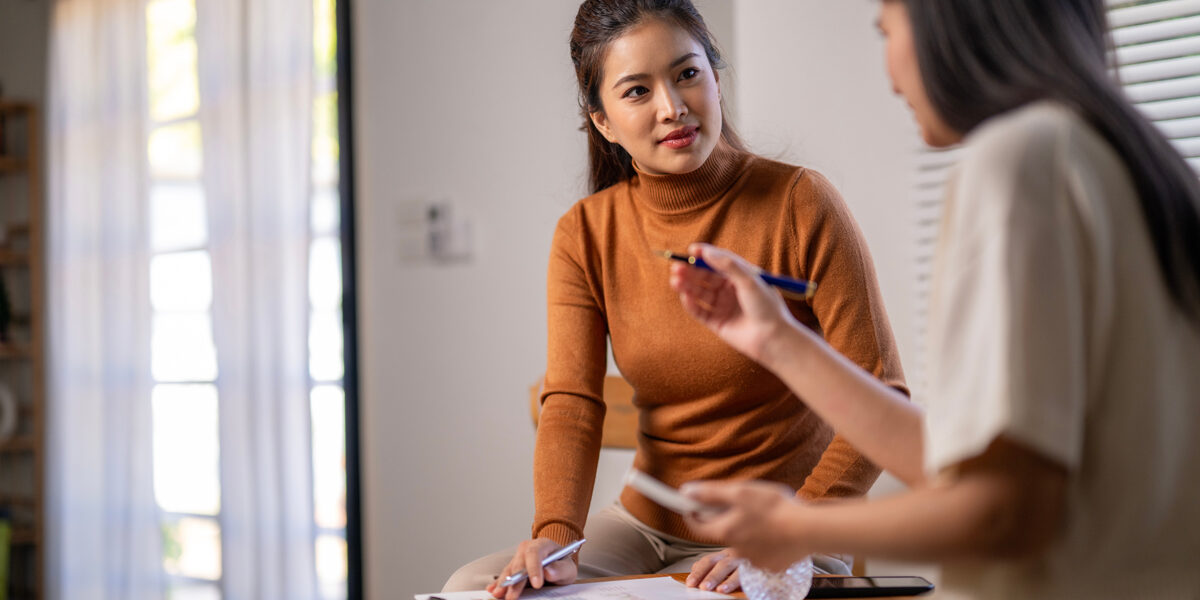 Woman speaking to psychiatrist